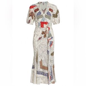 ETRO WHITE MULTI VISCOSE PRINT DRESS MODEL 19326 SIZE IT 42 / US 8 NWTS!
